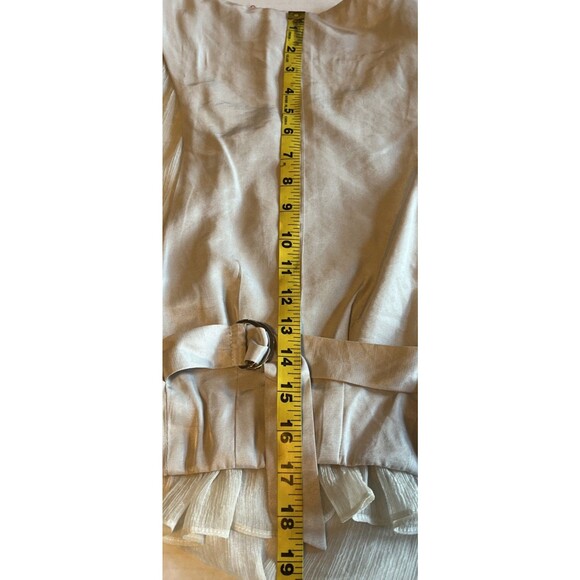 Maverick Fine Western Wear Vest Women’s L Beige Beaded Sequin Chiffon Boho Chic - Picture 13 of 13